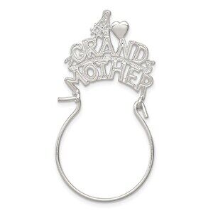 Million Charms 925 Sterling  Silver #1 Grandmother Charm Holder